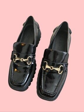 Open Edit Loafer Sz 7 with Gold Bit Hardware